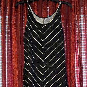 Apt. 9 Chevron Black and White Tank Top